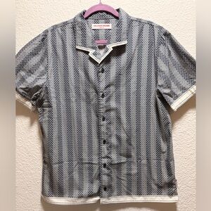 Orlebar Brown Navy blue and White Patterned Shirt